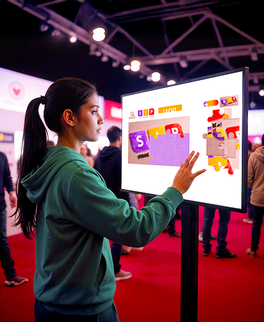 Jigsaw puzzle virtual touch game