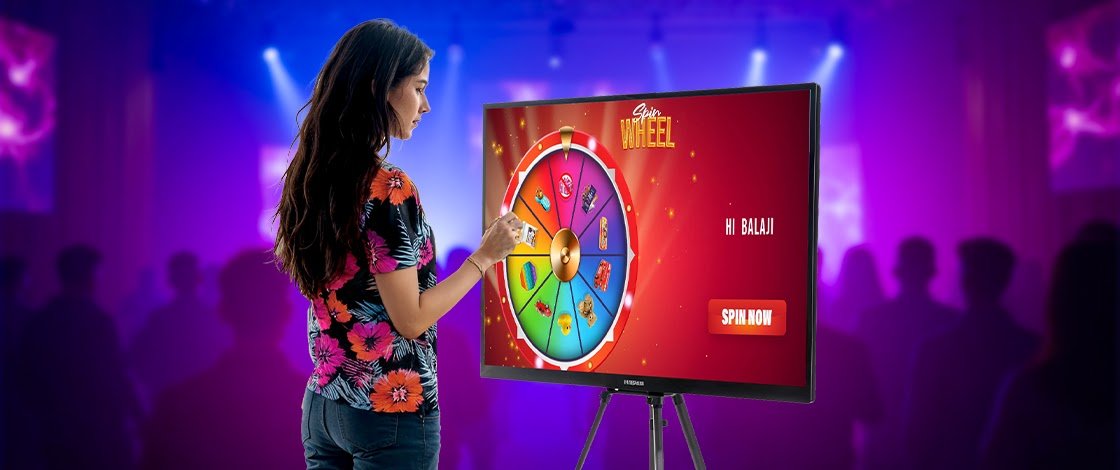 Spin Wheel virtual touch game