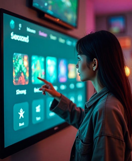 Touch screen game selection